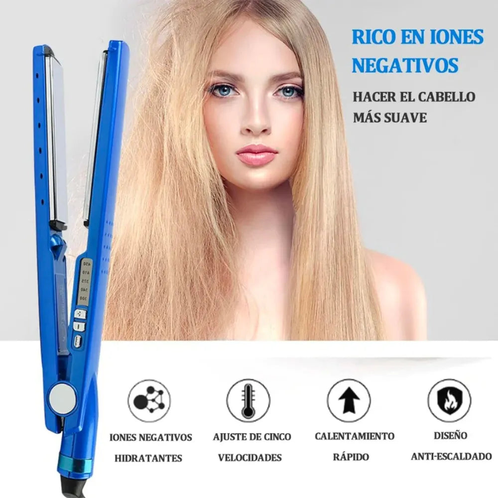 Combo Nano Titanium + Cepillo Secador Voluminizador NUBE One-Step – Plancha, Rizador y Cepillo 3 en 1