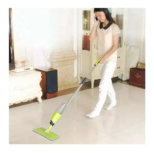 Trapeador Spray Mop 2 en 1 con Botella Refillable de 600 ml y Cabezal 360°
