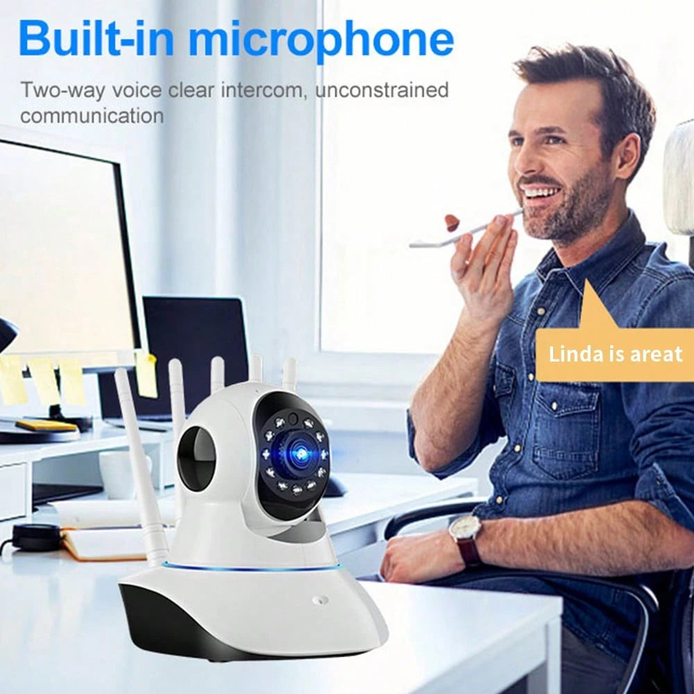 Cámara de Seguridad Wi-Fi Inteligente con 5 Antenas y Visión Nocturna