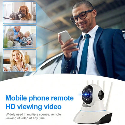 Cámara de Seguridad Wi-Fi Inteligente con 5 Antenas y Visión Nocturna