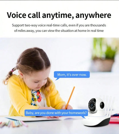 Cámara de Seguridad Wi-Fi Inteligente con 5 Antenas y Visión Nocturna