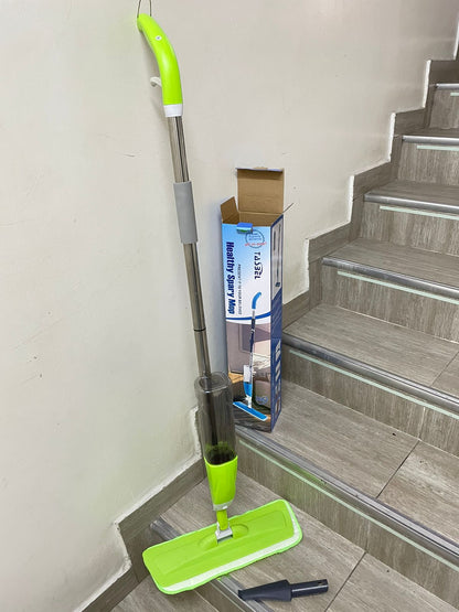 Trapeador Spray Mop 2 en 1 con Botella Refillable de 600 ml y Cabezal 360°