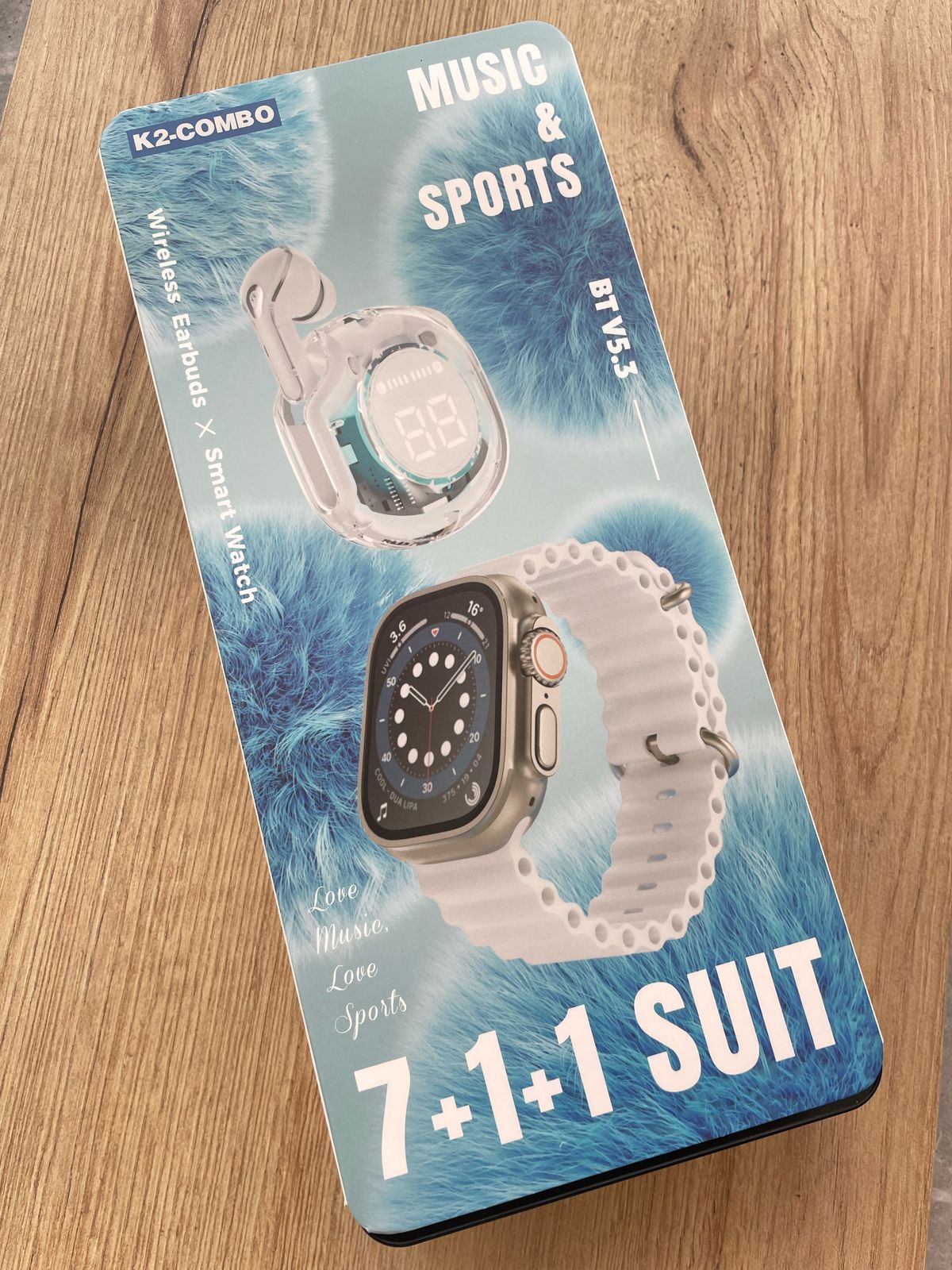 Combo Smartwatch K2 + 7 Correas + Auriculares Gamer UltraPods Pro