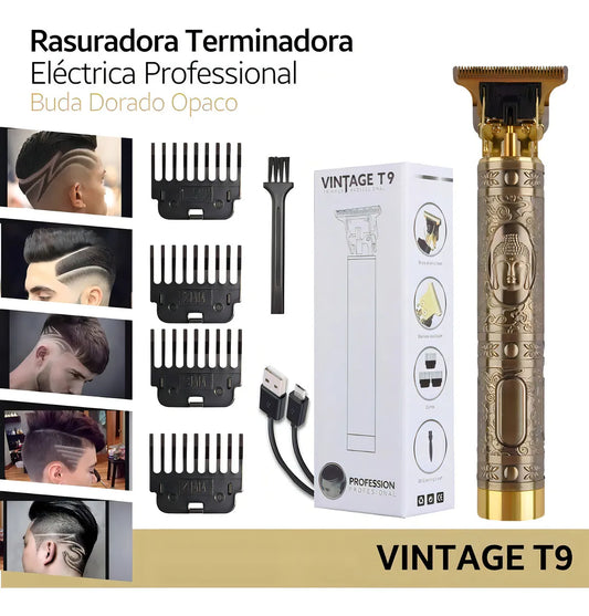 Máquina Patillera Vintage T9 Buda – Inalámbrica y Resistente al Agua