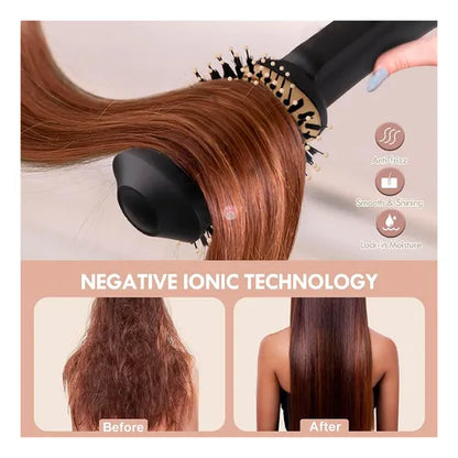 Combo Keratina Cepillo Secador Alisador 3 en 1 + Rizadora Ondas de Sirena (3 Barriles) – Tecnología Keratina Therapy &amp; Ionic Care
