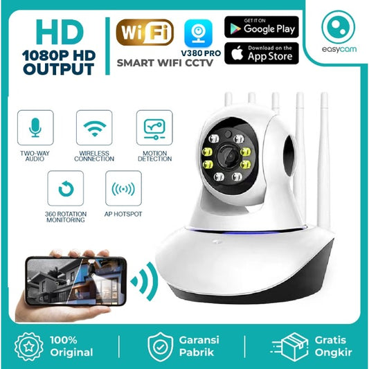 Cámara de Seguridad Wi-Fi Inteligente con 5 Antenas y Visión Nocturna