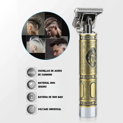 Máquina Patillera Vintage T9 Buda – Inalámbrica y Resistente al Agua